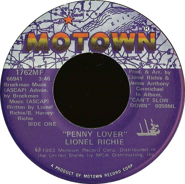 Lionel Richie : Penny Lover / Tell Me (7", Single)