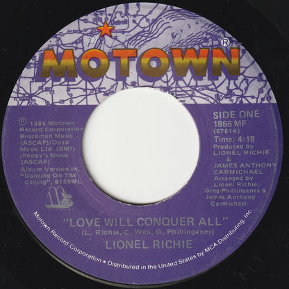 Lionel Richie : Love Will Conquer All (7", Single)