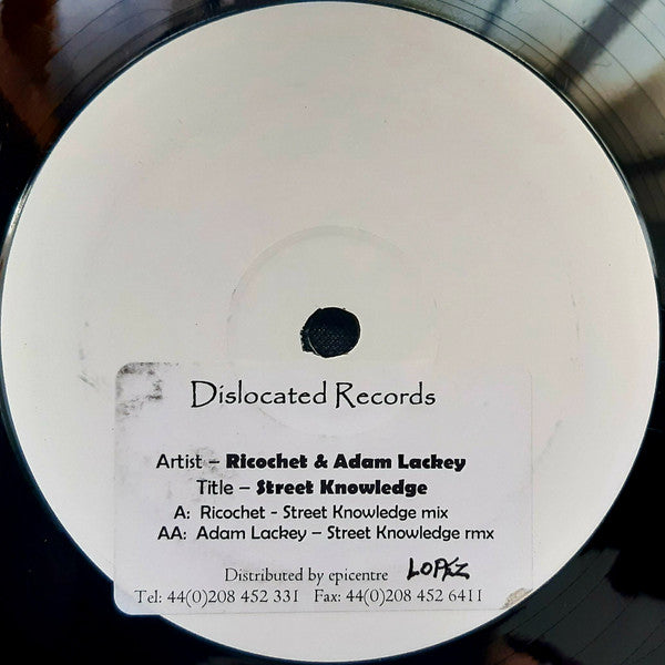 RicochetAdam Lackey : Street Knowledge (12")