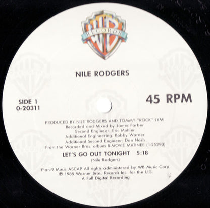Nile Rodgers : Let's Go Out Tonight (12", Maxi)