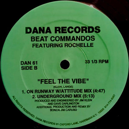Beat Commandos Featuring Rochelle : Feel The Vibe (12")