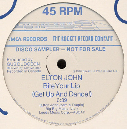 Elton John : Bite Your Lip (Get Up And Dance!) (12", Promo)