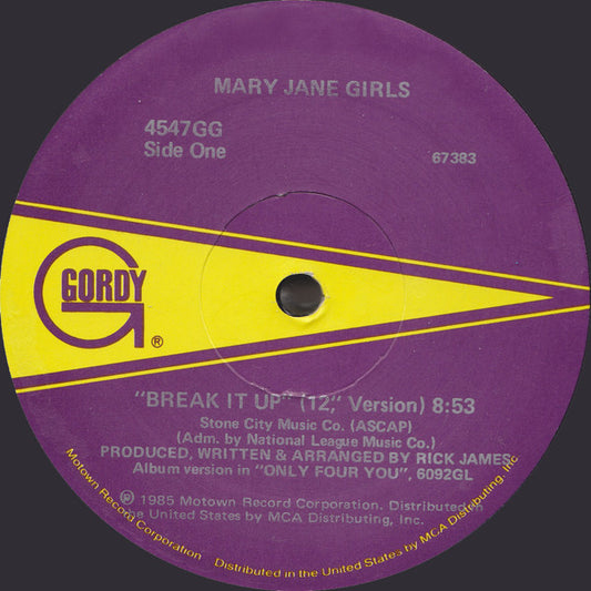 Mary Jane Girls : Break It Up (12")