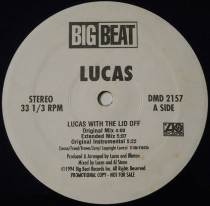 Lucas (2) : Lucas With The Lid Off (12", Promo)