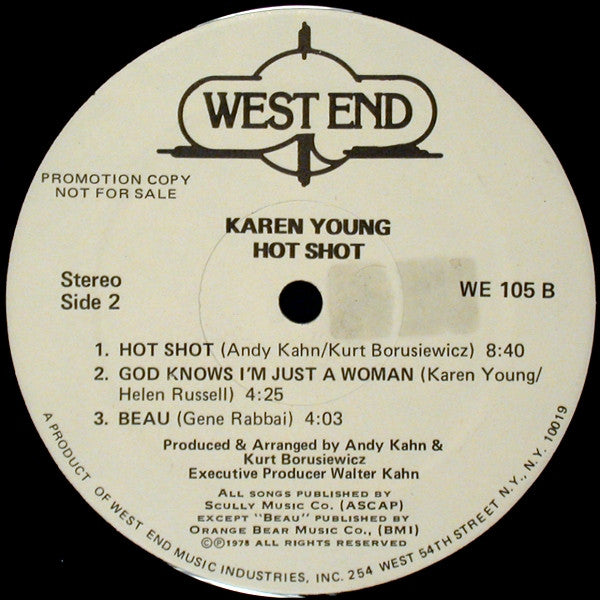 Karen Young : Hot Shot (LP, Album, Promo)