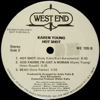 Karen Young : Hot Shot (LP, Album, Promo)