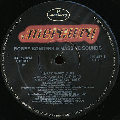 Bobby Konders & Massive Sounds Featuring Mikey Jarrett : Mack Daddy (12")