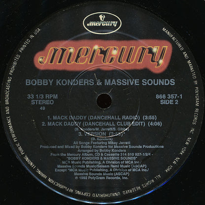 Bobby Konders & Massive Sounds Featuring Mikey Jarrett : Mack Daddy (12")