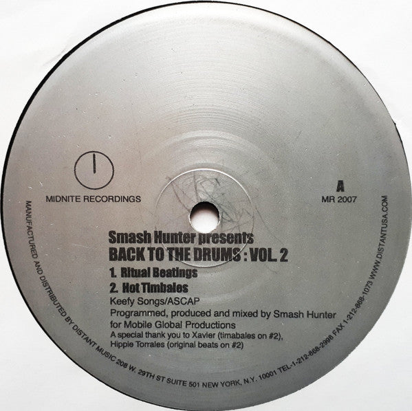 Smash Hunter : Back To The Drums: Vol. 2 (12")