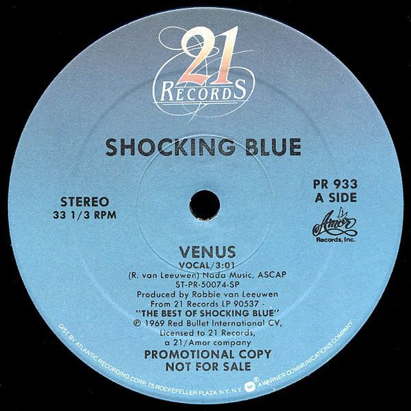 Shocking Blue : Venus (12", Promo)