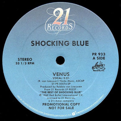 Shocking Blue : Venus (12", Promo)