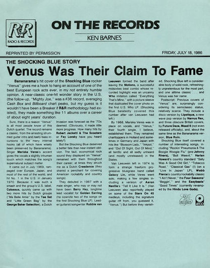 Shocking Blue : Venus (12", Promo)