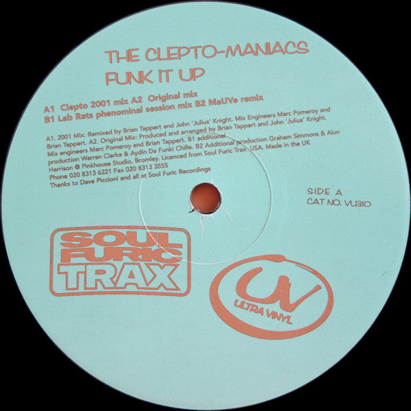 The Clepto-Maniacs* : Funk It Up (12")
