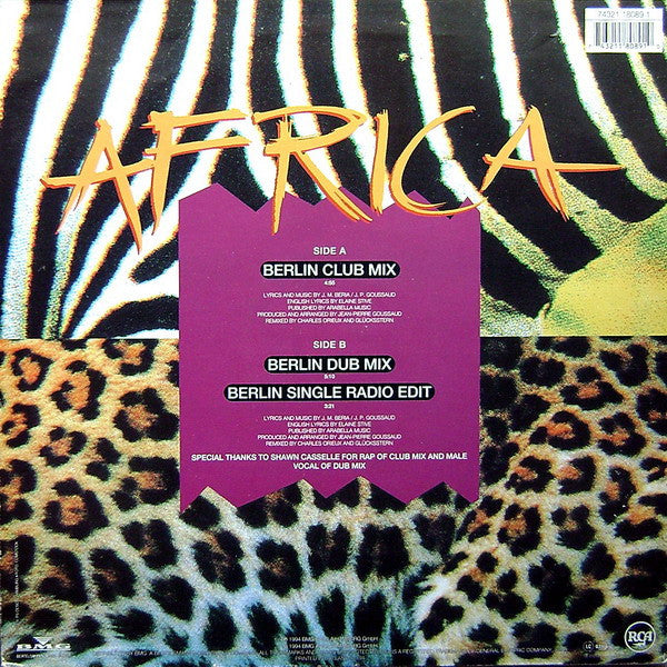 Rose Laurens : Africa - Remix '94 (12")