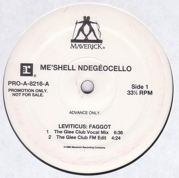 Me'Shell NdegéOcello : Leviticus: Faggot (12", Advance, Promo)