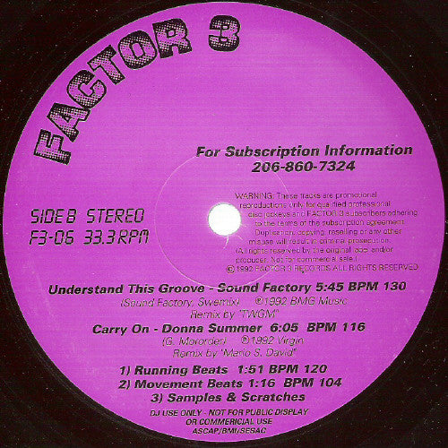 Various : Factor 3 #6 (12", Comp, Pur)