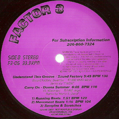 Various : Factor 3 #6 (12", Comp, Pur)
