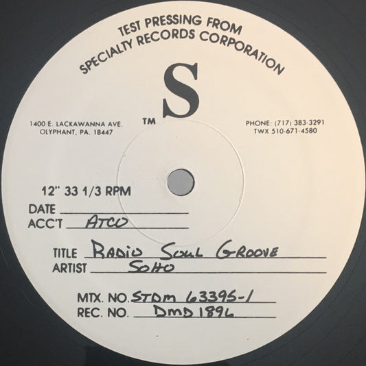 Soho (2) : Radio Soul Groove (12", TP)