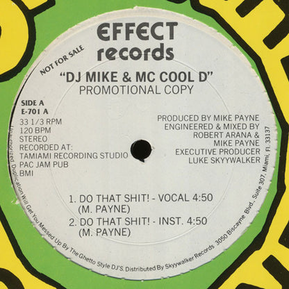 DJ Mike & MC Cool D : Do That Shit!  (12", Promo)