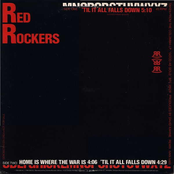 Red Rockers : 'Till It All Falls Down (12", Promo)