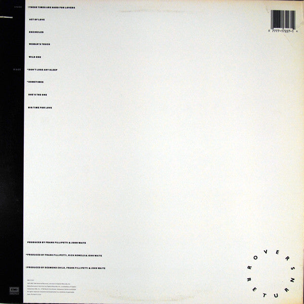 John Waite : Rover's Return (LP, Album)