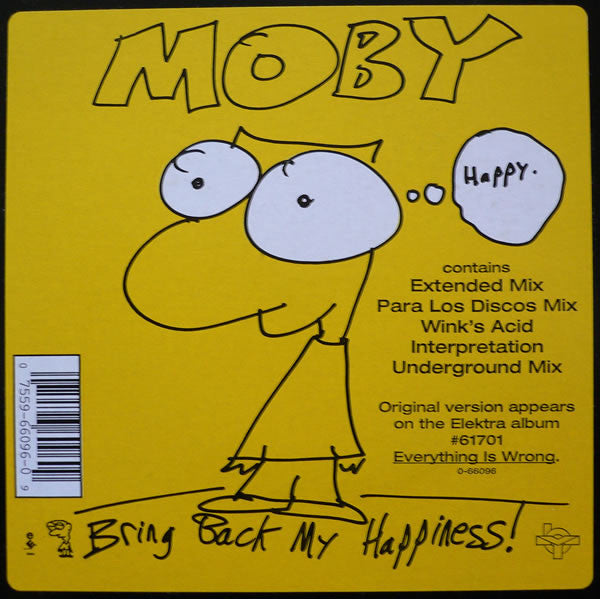 Moby : Bring Back My Happiness (12")