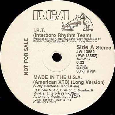Interboro Rhythm Team : Made In The U.S.A. (American XTC) (12", Promo)