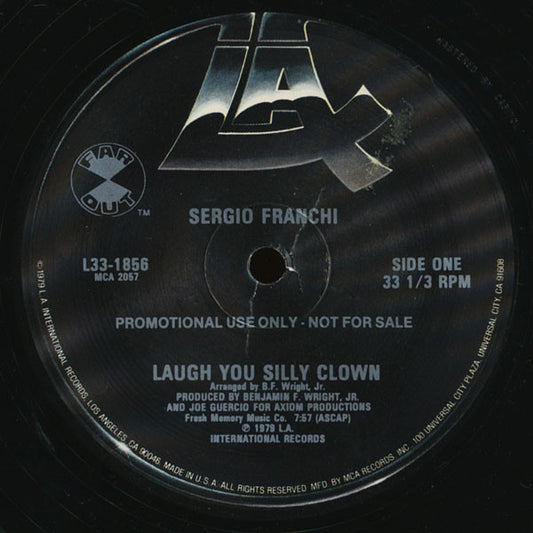 Sergio Franchi : Laugh You Silly Clown / More (Theme From Mondo Cane) (12", Promo)