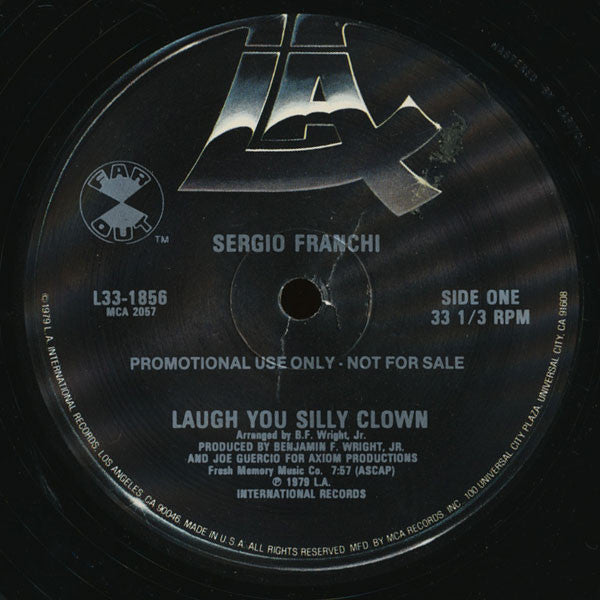 Sergio Franchi : Laugh You Silly Clown / More (Theme From Mondo Cane) (12", Promo)