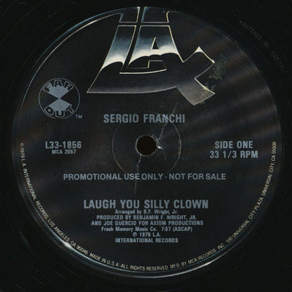 Sergio Franchi : Laugh You Silly Clown / More (Theme From Mondo Cane) (12", Promo)