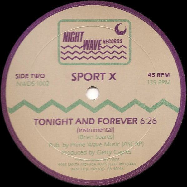 Sport X : Tonight And Forever (12")