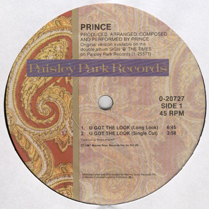 Prince : U Got The Look (12", Maxi, Spe)