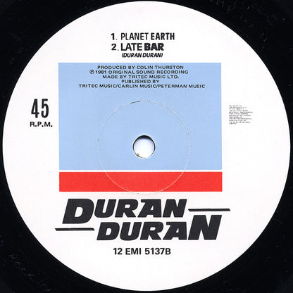 Duran Duran : Planet Earth (Night Version) (12", Single)