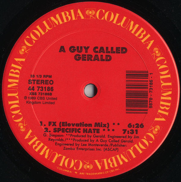 A Guy Called Gerald : FX (12")