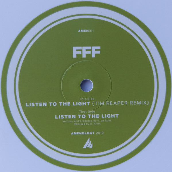 FFF : Listen To The Light / Listen To The Light (Tim Reaper Remix) (12", Ltd, Whi)