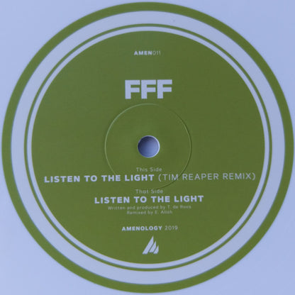 FFF : Listen To The Light / Listen To The Light (Tim Reaper Remix) (12", Ltd, Whi)
