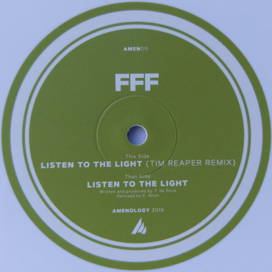 FFF : Listen To The Light / Listen To The Light (Tim Reaper Remix) (12", Ltd, Whi)