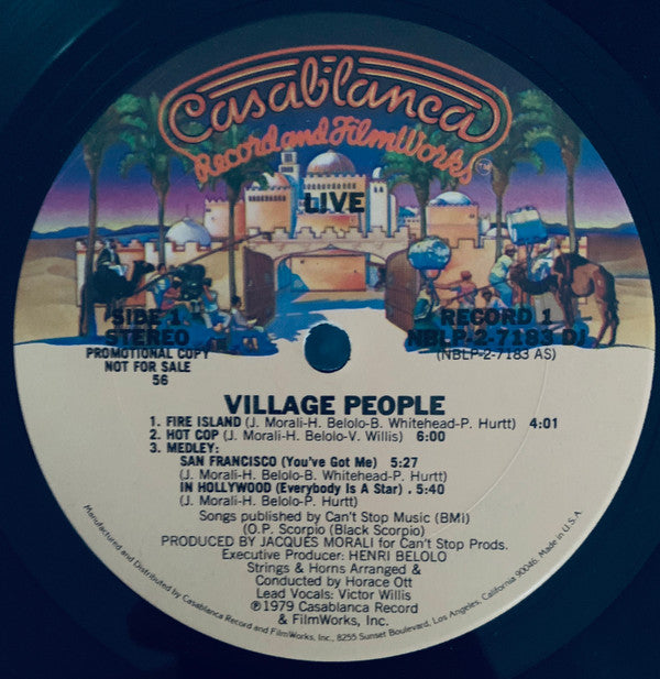 Village People : Live And Sleazy (2xLP, Album, Promo, 56)