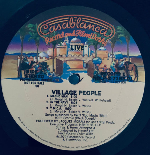 Village People : Live And Sleazy (2xLP, Album, Promo, 56)