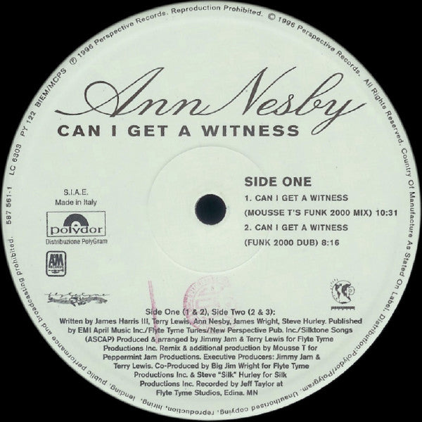 Ann Nesby : Can I Get A Witness (12")