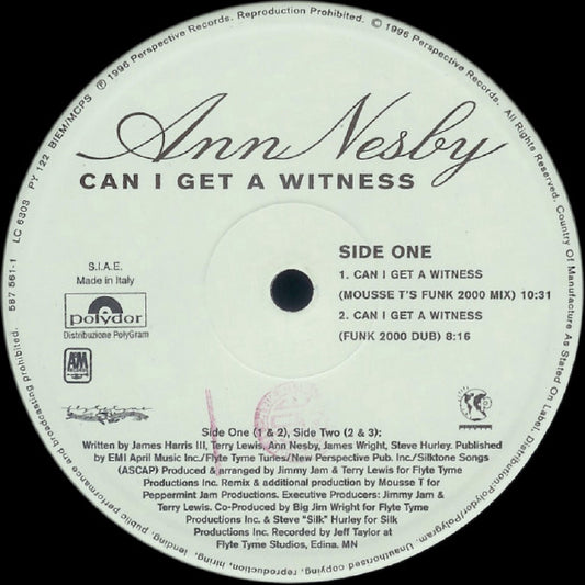 Ann Nesby : Can I Get A Witness (12")