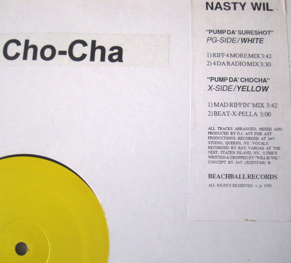 Nasty Wil : Pump Da' Sure Shot (12", W/Lbl)