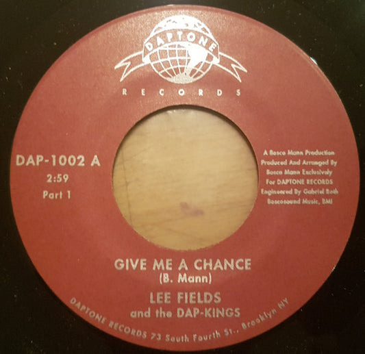 Lee Fields & The Dap-Kings : Give Me A Chance (7", Single, Red)