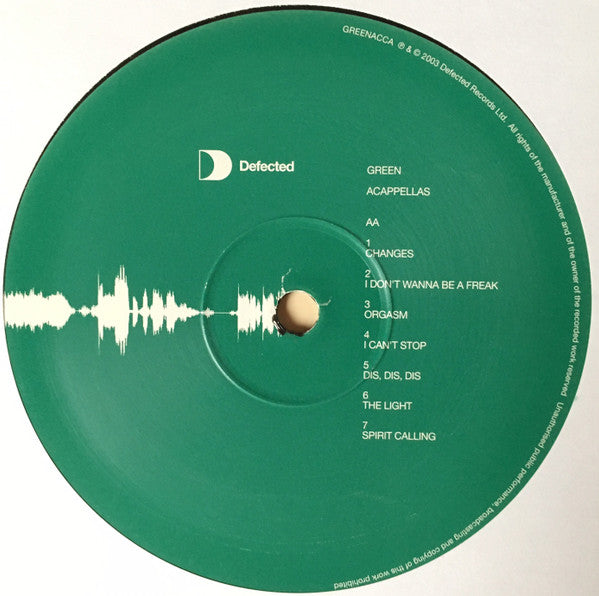 Various : Defected Acappellas Green (12")