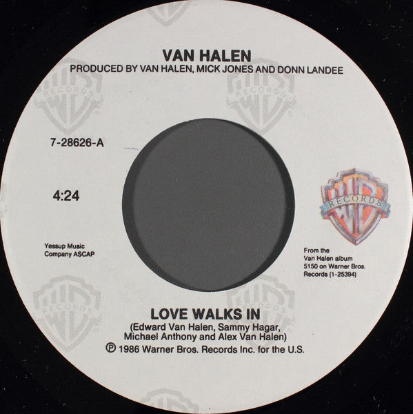 Van Halen : Love Walks In (7", Single, Spe)