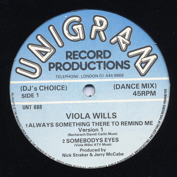 Viola Wills : Always Something There To Remind Me (12")