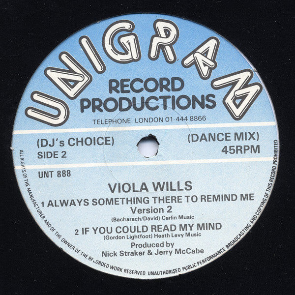 Viola Wills : Always Something There To Remind Me (12")