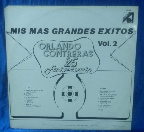 Orlando Contreras : 25 Aniversario Vol. 2 (LP, Comp)