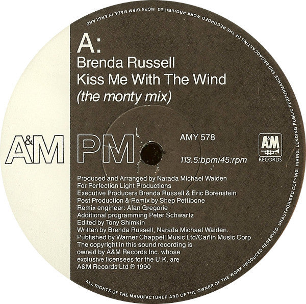 Brenda Russell (2) : Kiss Me With The Wind (12")