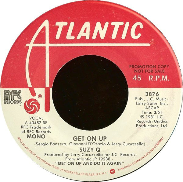 Suzy Q : Get On Up (7", Mono, Promo, SP)
